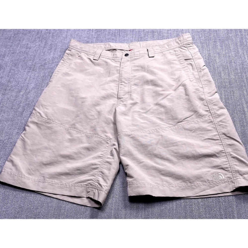 The North Face Bermuda Shorts Mens 38 Beige Embroidered Logo Camping Outdoor